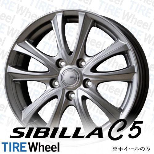 ホイールのみ4本1台分セット TOPY SIBILLA C-5 16インチ 16×6.5J +46