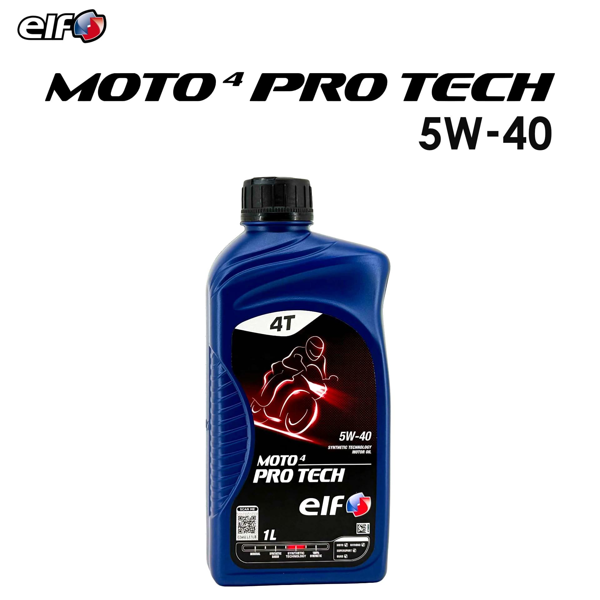 elf MOTO 4 PRO TECH (エルフ モト4 プロ テック) 5W-40 1L エンジン