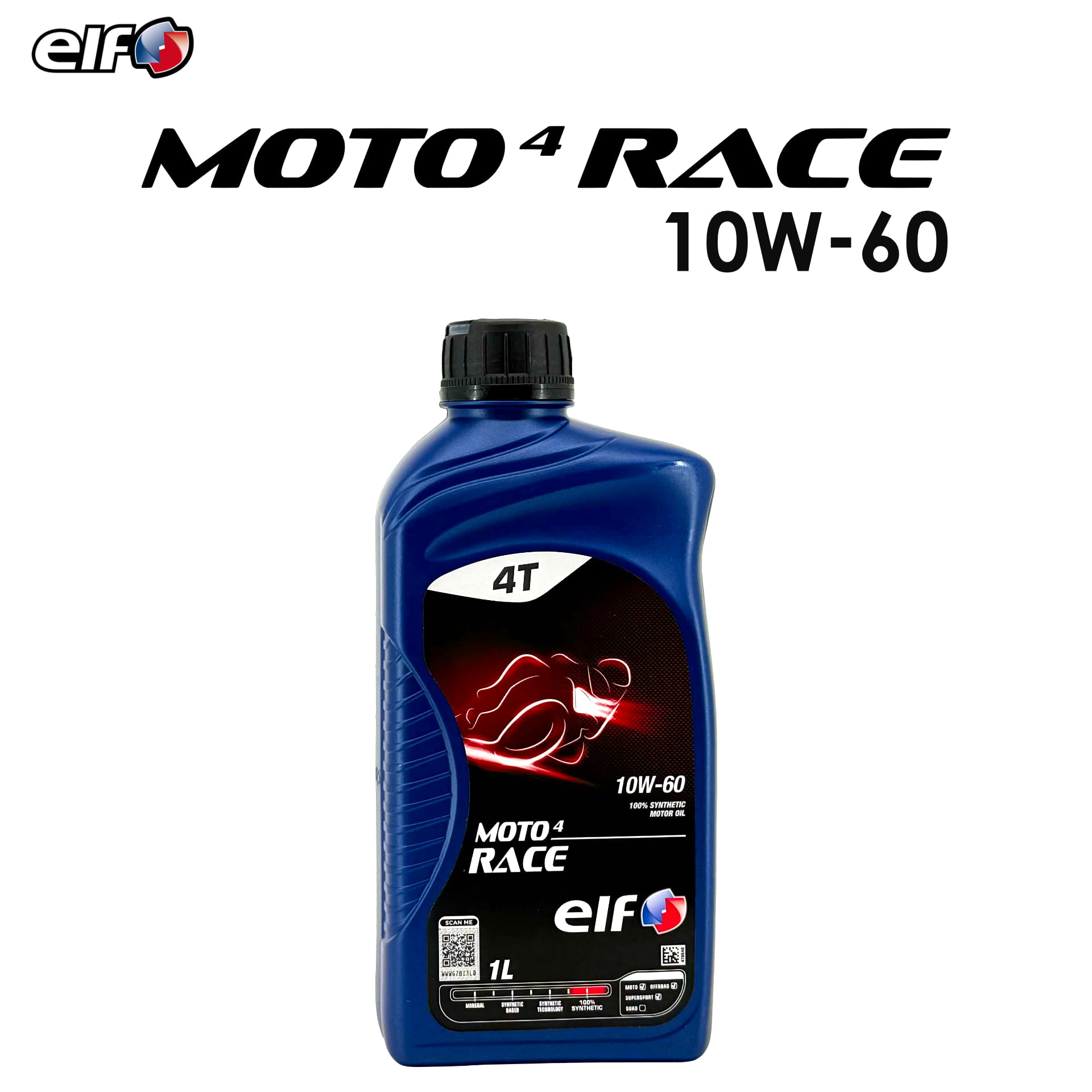 【12本セット】 elf MOTO 4 RACE (エルフ モト4 レース) 10W-60 1L エンジンオイル バイク モーターオイル [並行輸入品]
