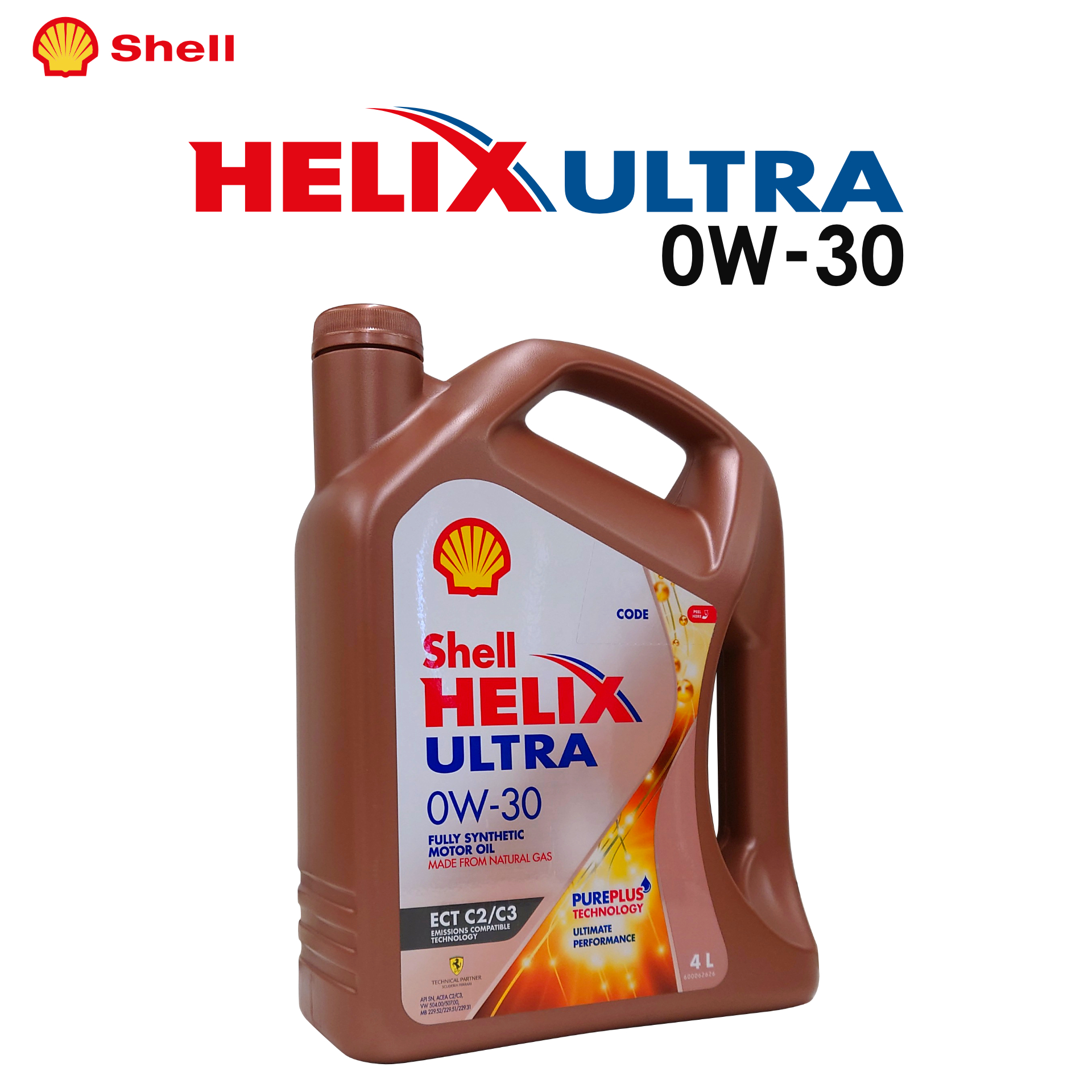 【単品よりお得 2本セット】Shell HELIX ULTRA ECT (シェル ヒリックス ウルトラ ECT) 0W-30 4L エンジンオイル [並行輸入品]