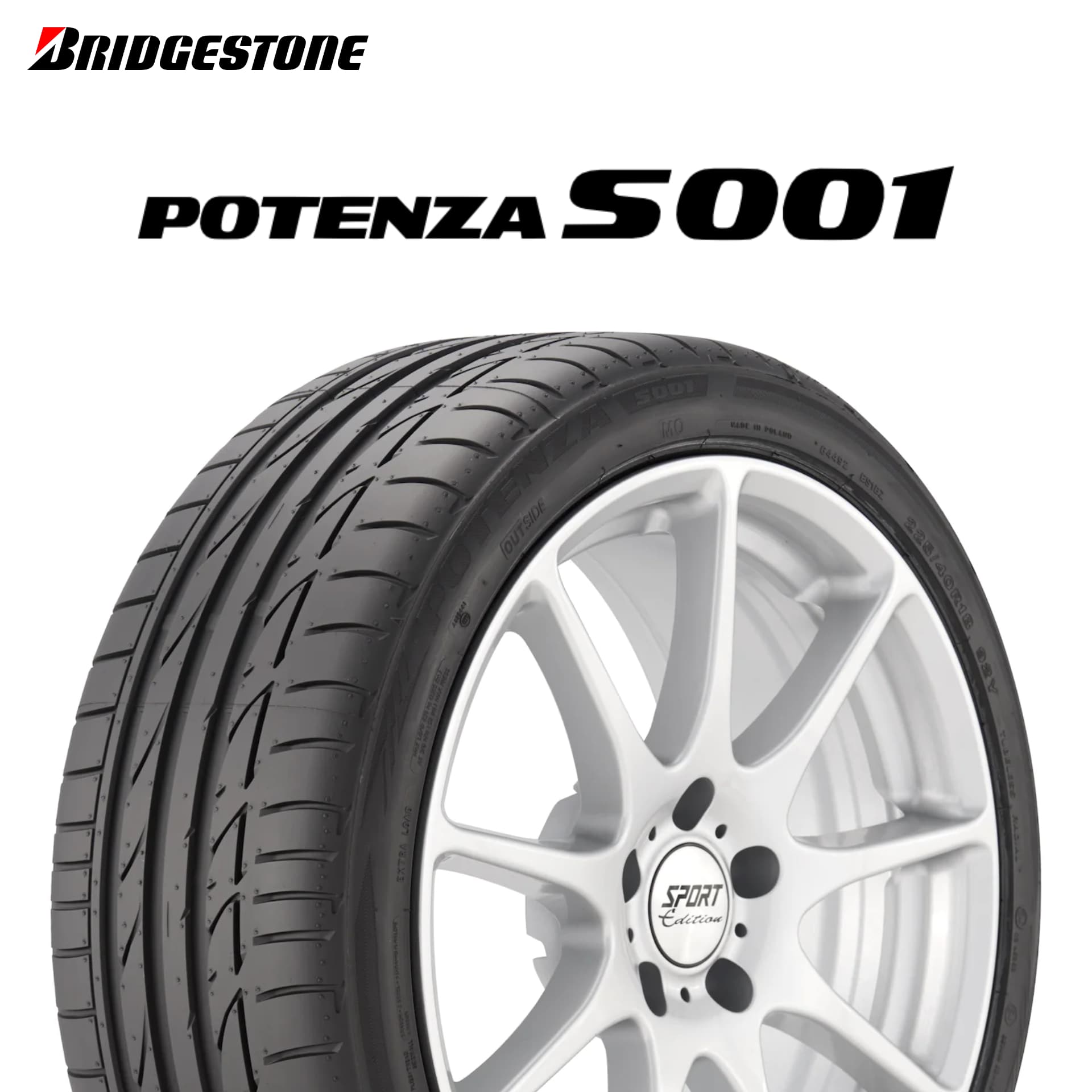 22年製 日本製 255/35R20 97Y XL AO ブリヂストン POTENZA S001 (ポテンザS001) アウディ承認タイヤ A6 (Q3) 20インチ 新品