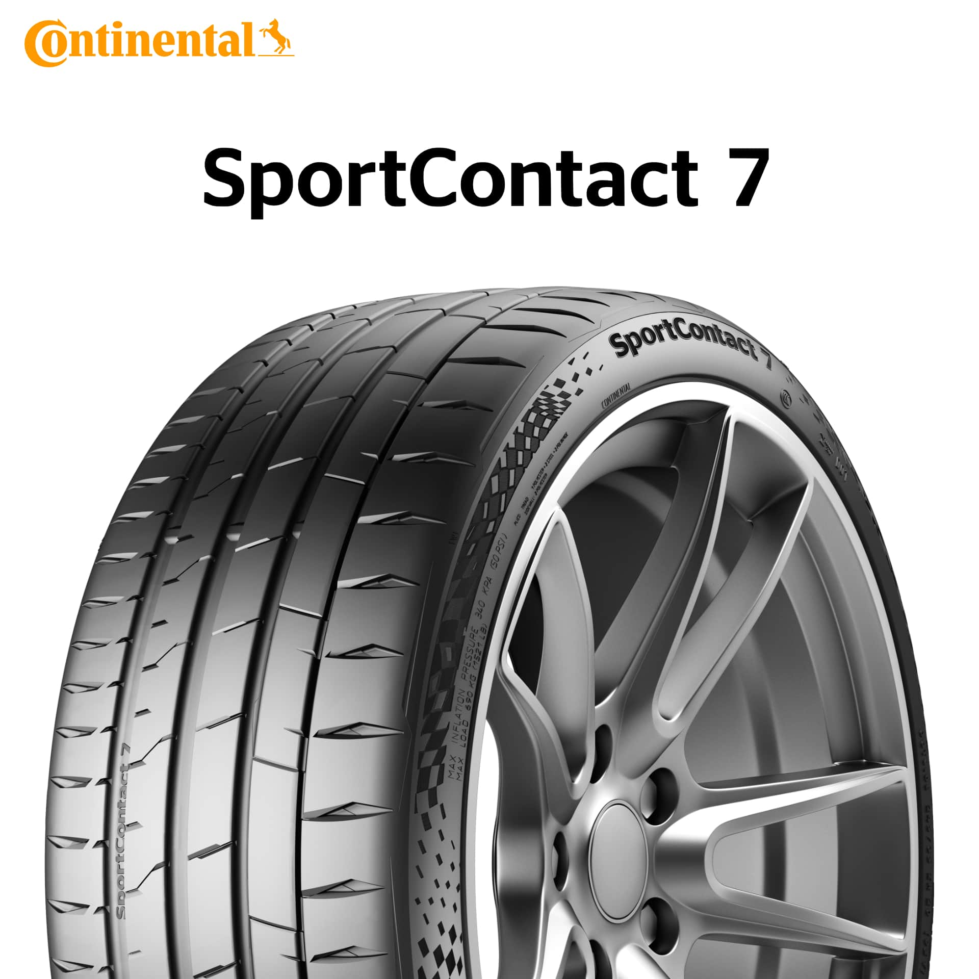 23年製 285/30R22 (101Y) XL AO コンチネンタル SportContact 7 ContiSilent (スポーツコンタクト7 コンチサイレント) アウディ承認タイヤ A6 / RS6 SC7 22インチ 新品