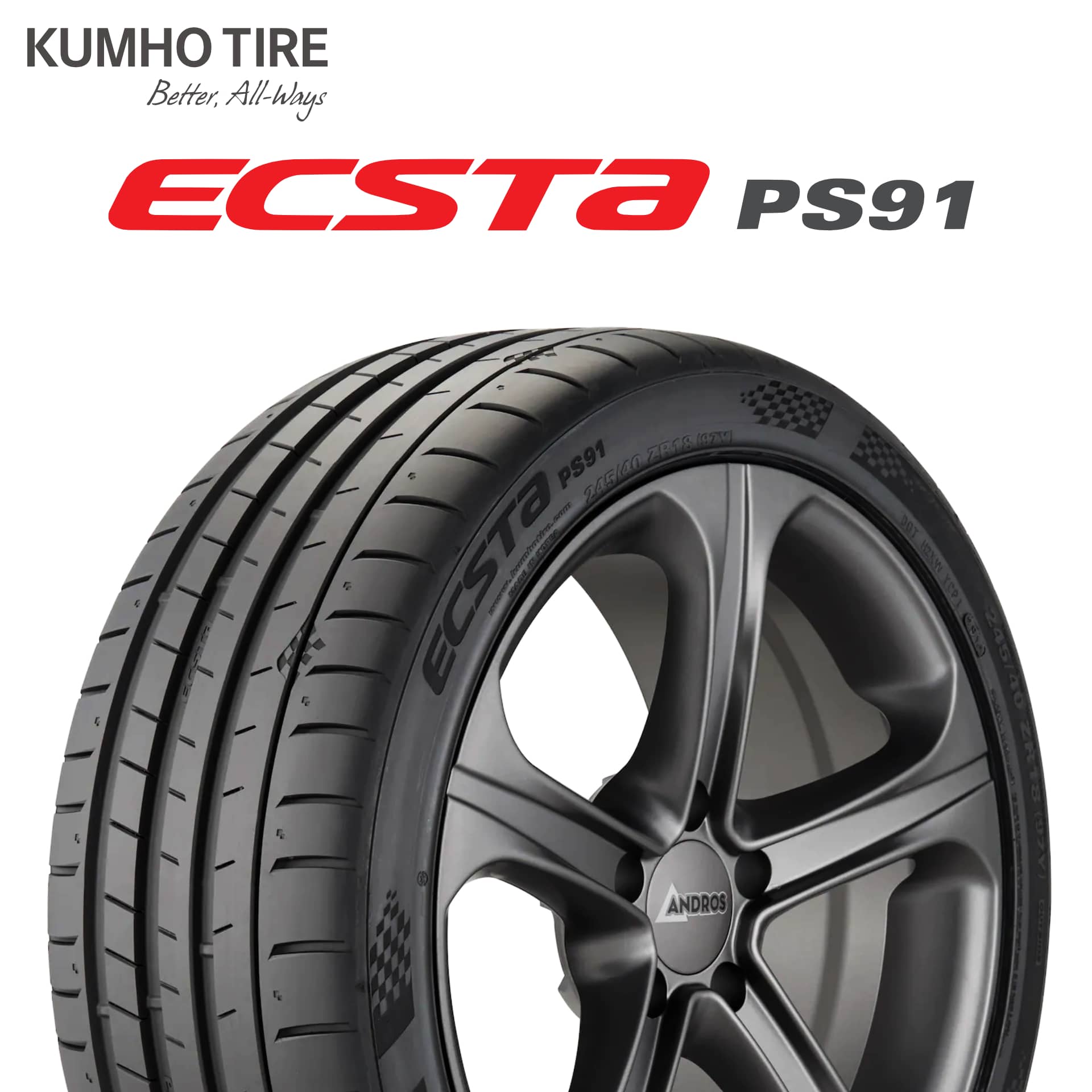 23年製 255/40R20 (101Y) XL クムホ ECSTA PS91 (エクスタPS91) 20