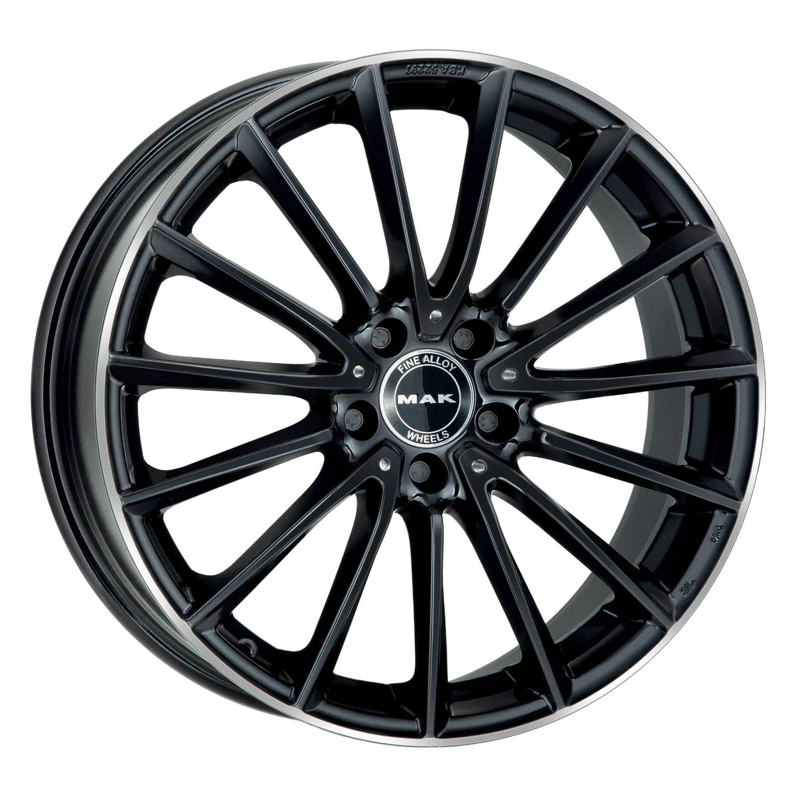 ホイール単品 1台分 MAK KOMET Gloss Black Mirror Ring（マック コメット グロスブラック ミラーリング）19インチ 8.0J ET48 5H 112 新品